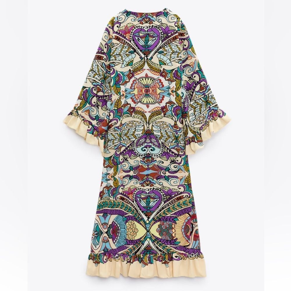 ZARA PRINTED MIDI DRESS 7832/016/219/022 - Picture 8 of 11